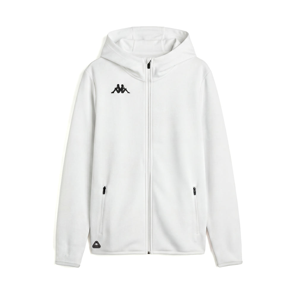 White Men's Regular Fit Full Zip Hoodie for Training 02