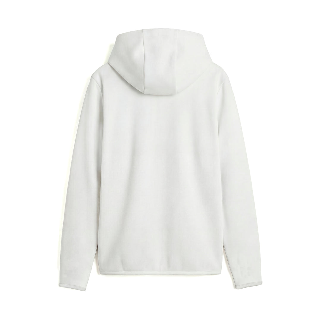 White Men's Regular Fit Full Zip Hoodie for Training main