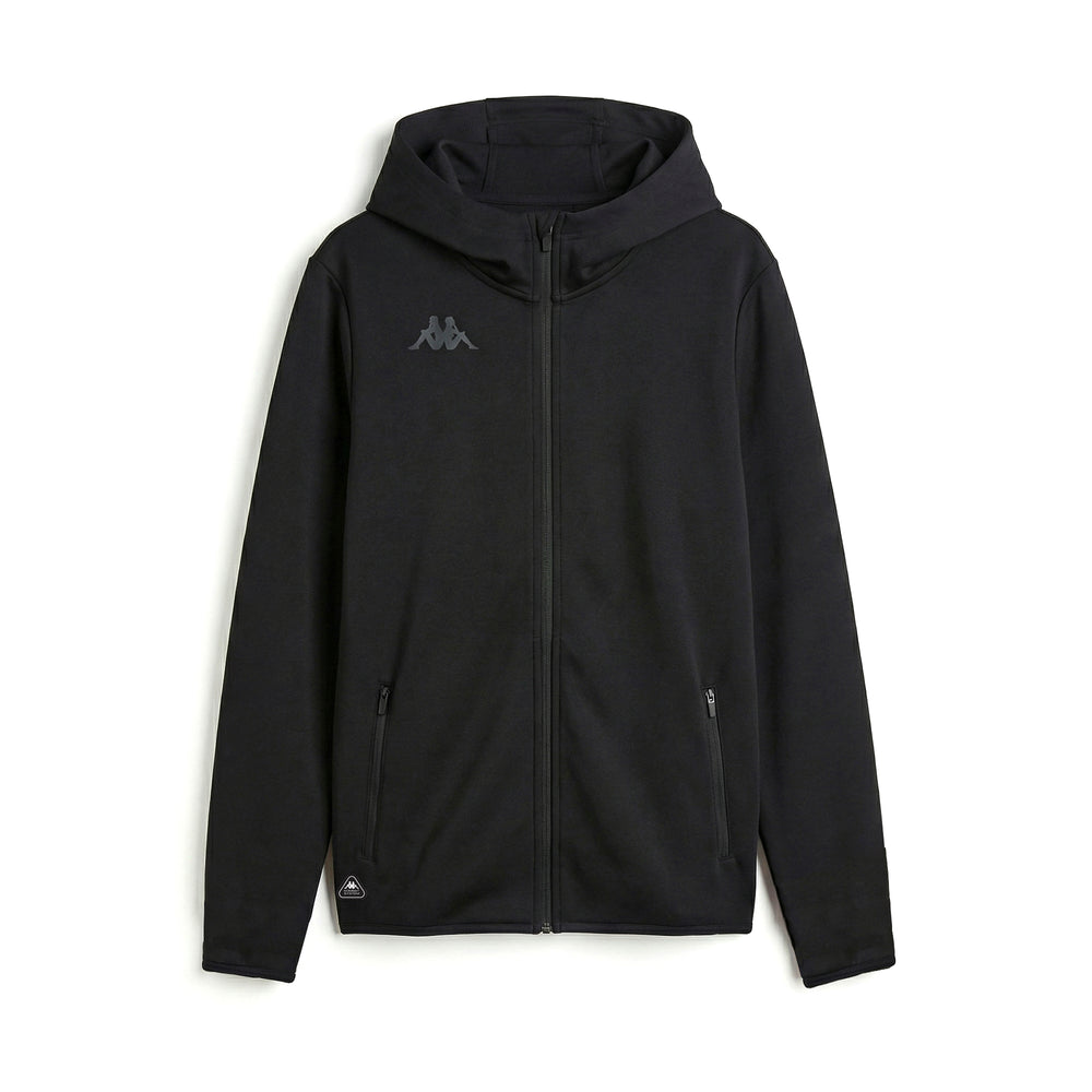 Sweat à capuche zippé noir pour homme, coupe classique, style sportswear. 02