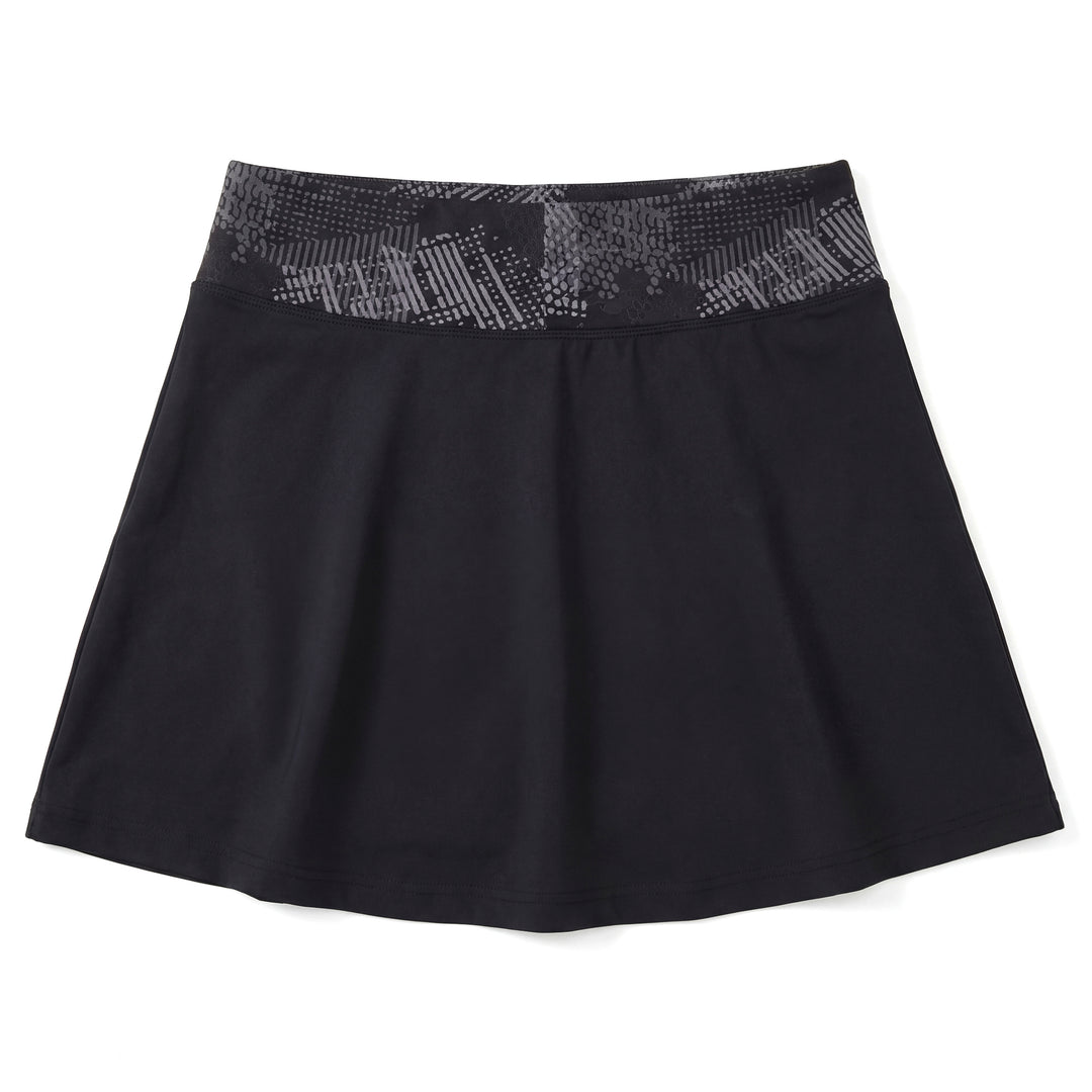 Black Women's Slim Fit Padel Skirt with Inner Stretch Shorts main