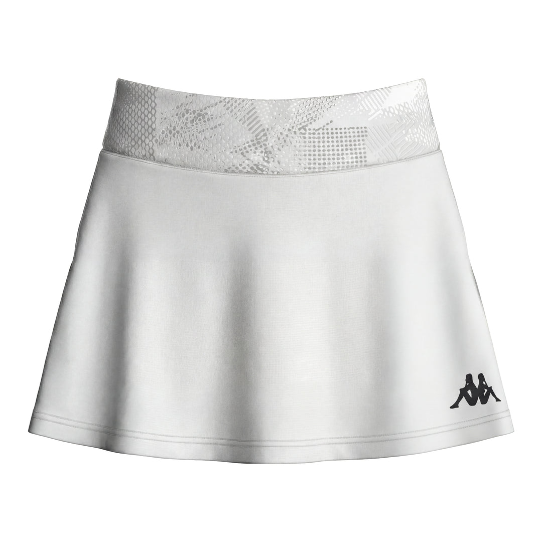 White Women's Slim Fit Padel Skirt with Jersey Stretch Shorts main