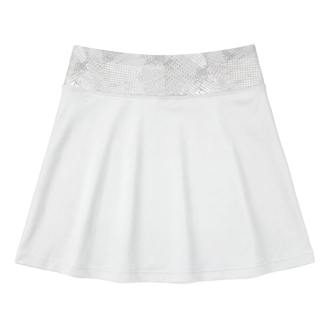 White Women's Slim Fit Padel Skirt with Jersey Stretch Shorts main