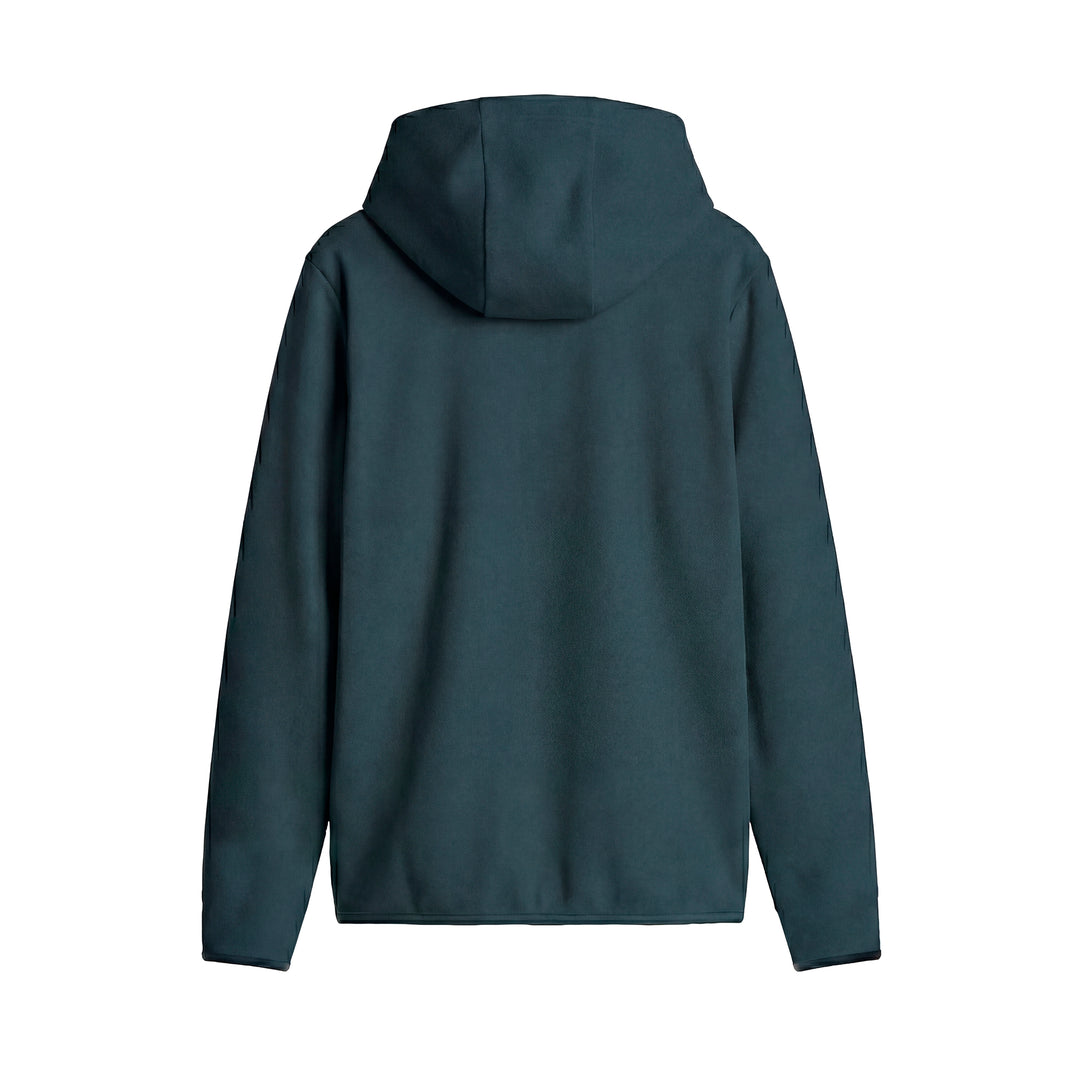 Sweat à capuche zippé bleu pour homme, coupe classique, idéal pour l'entraînement main