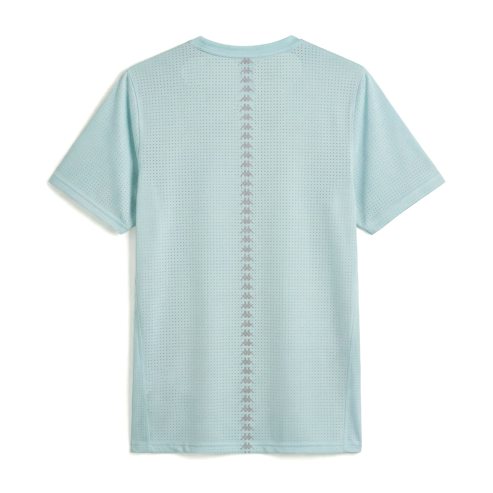 T-shirt de course bleu pour femme, coupe classique, en jersey extensible 02