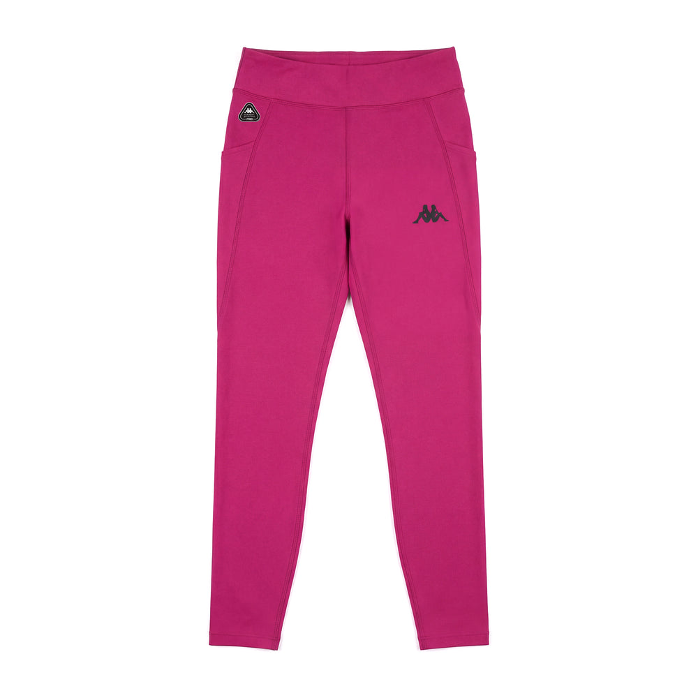 Pantaloni da allenamento elasticizzati da donna viola slim Fit con inserti in rete 02