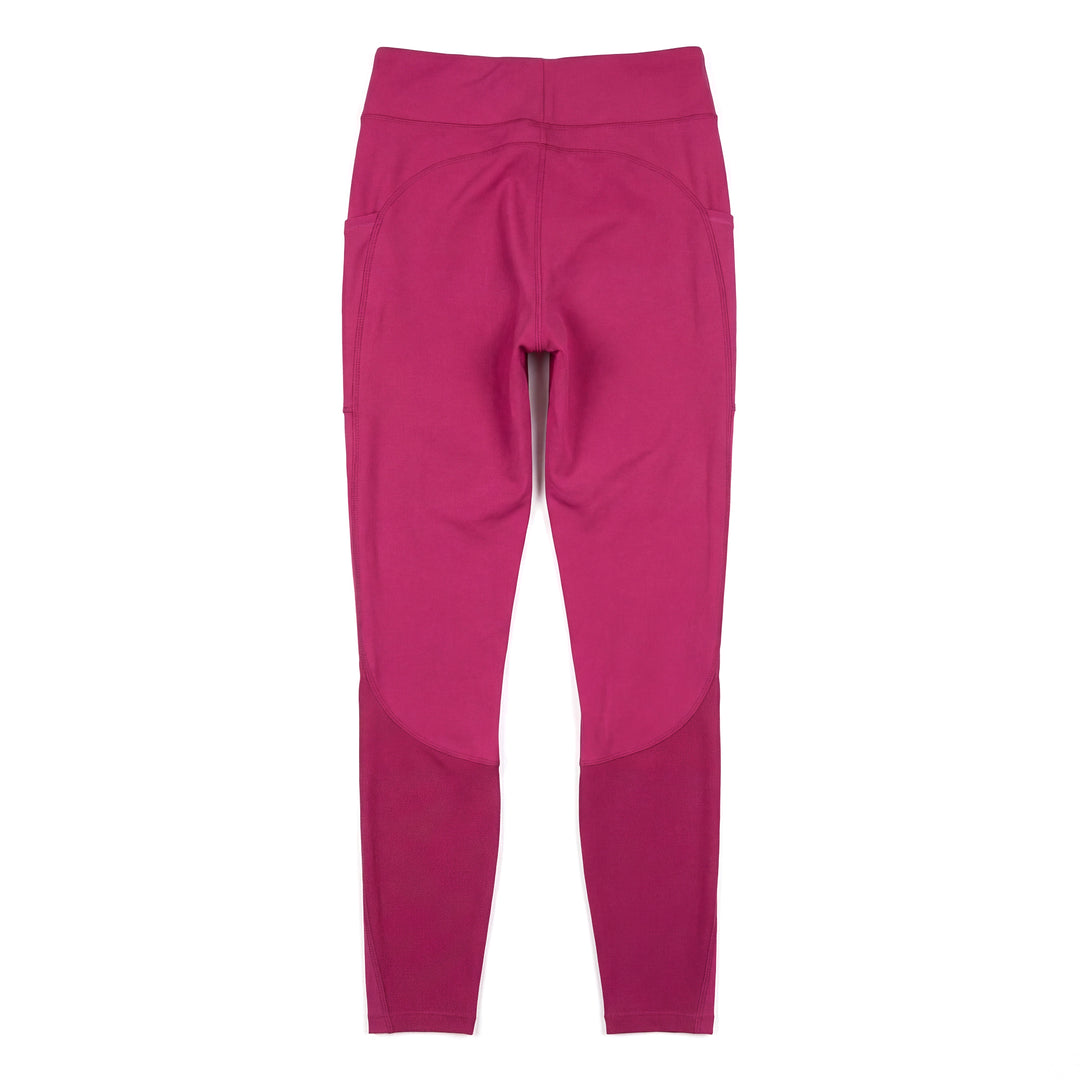 Pantalones de entrenamiento elásticos ajustados al cuerpo para mujer violeta con inserciones de malla main