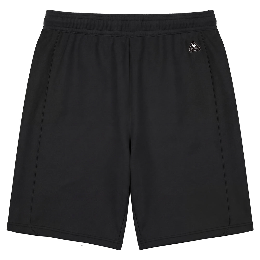 Black Men's Technical Jersey Sports Shorts with Elasticated Waist main