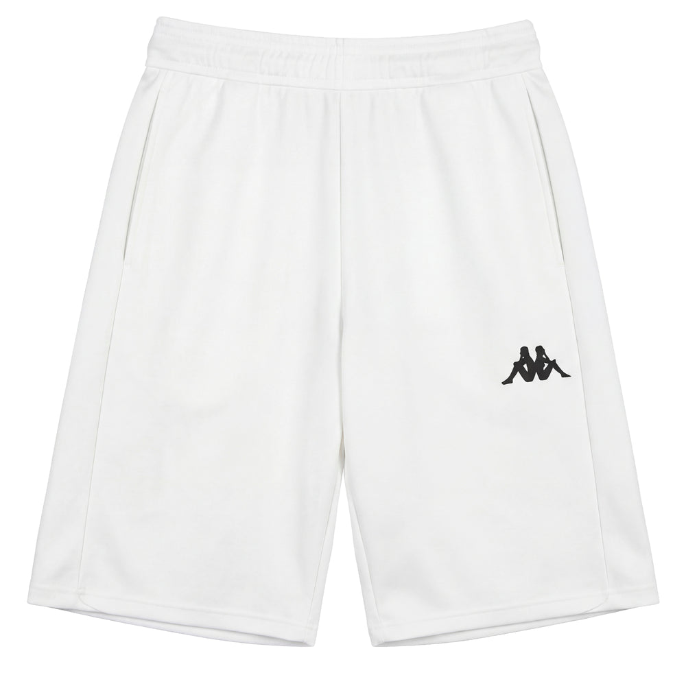 Short d'entraînement blanc pour homme, coupe classique, en jersey technique 02