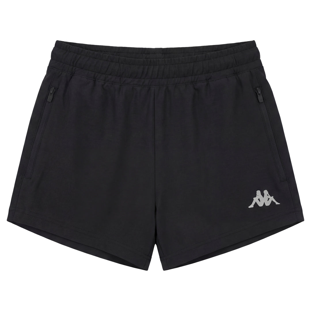 Black Women's Regular Fit Running Shorts with Inner Mesh Briefs 01