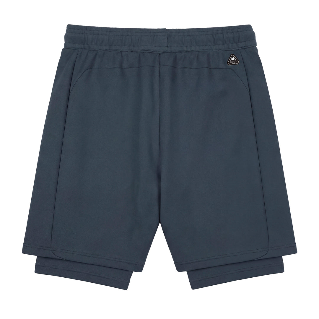 Blue Men's Slim Fit Sports Shorts in Woven Stretch Fabric main
