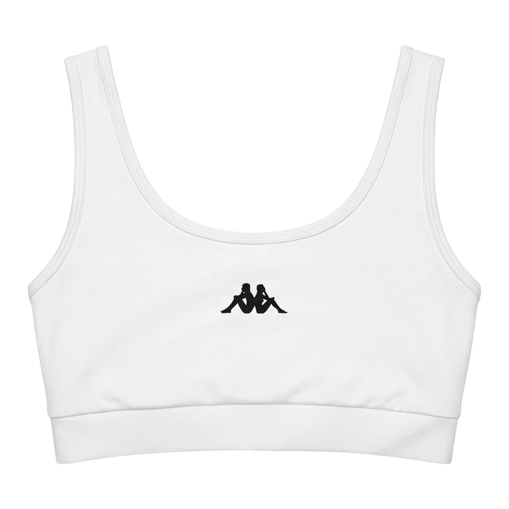 Top de entrenamiento elástico blanco para mujer 02