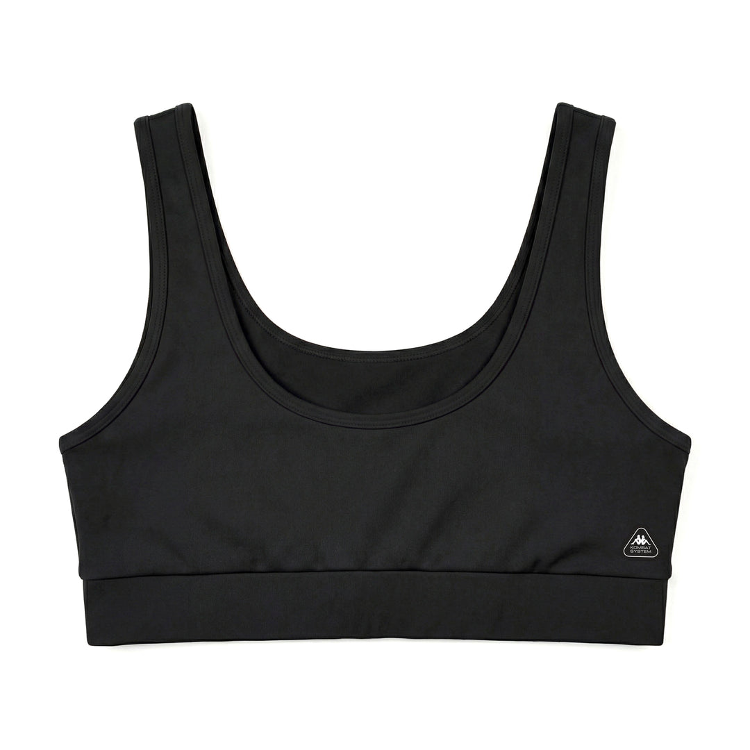 Camiseta de entrenamiento Skin Fit negra para mujer en jersey elástico main