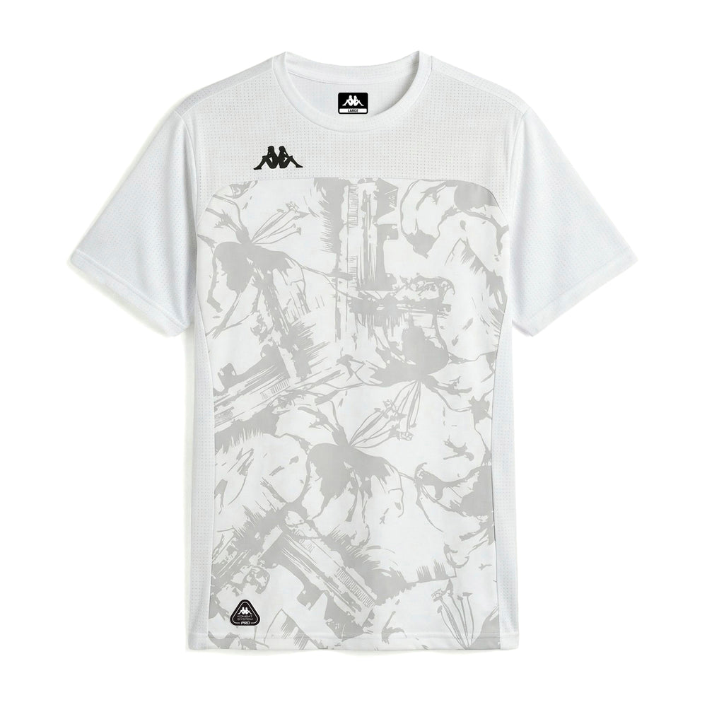 White Men's Regular Fit Training T-Shirt with Mesh Inserts 02