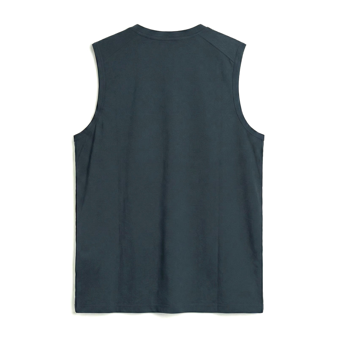 Camiseta de tirantes elástica de corte regular para entrenamiento para hombre en color azul main