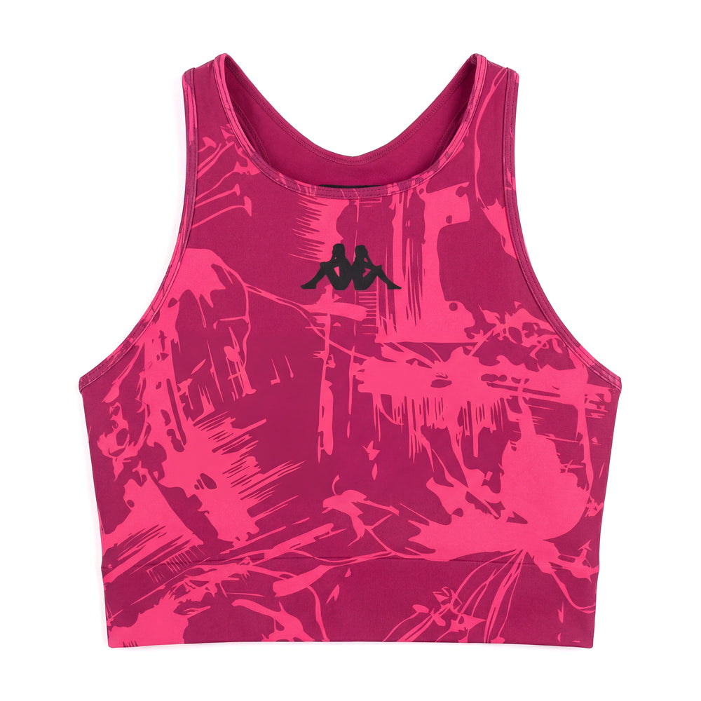 Top de entrenamiento ajustado para mujer violeta en tejido elástico 02