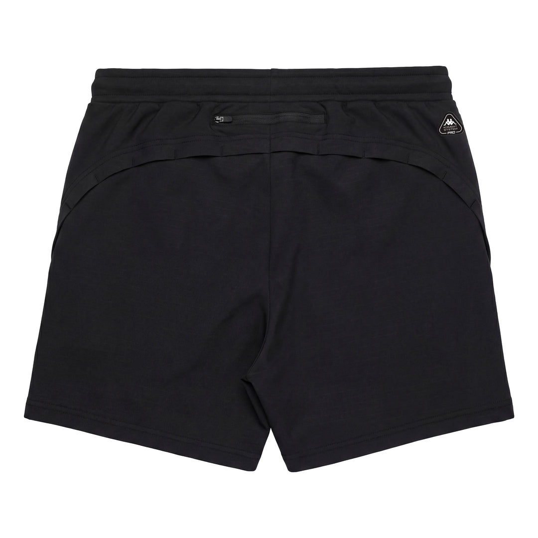 Short de course noir pour homme, coupe classique, avec slip intérieur en mesh main
