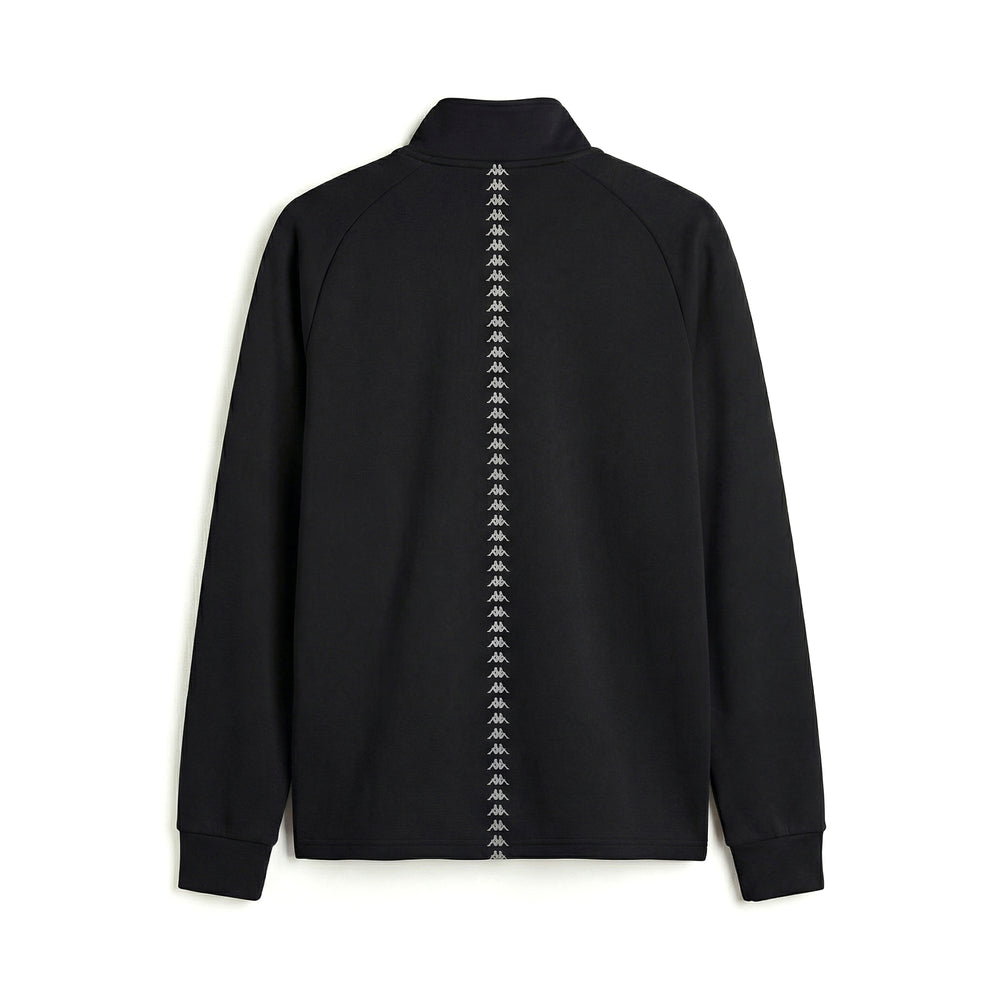 Veste polaire de course noire pour homme, coupe ajustée, avec passe-doigts 02
