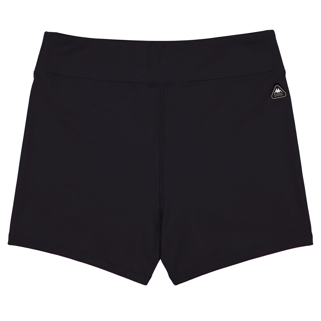 Pantaloncini sportivi elasticizzati neri da donna aderenti main
