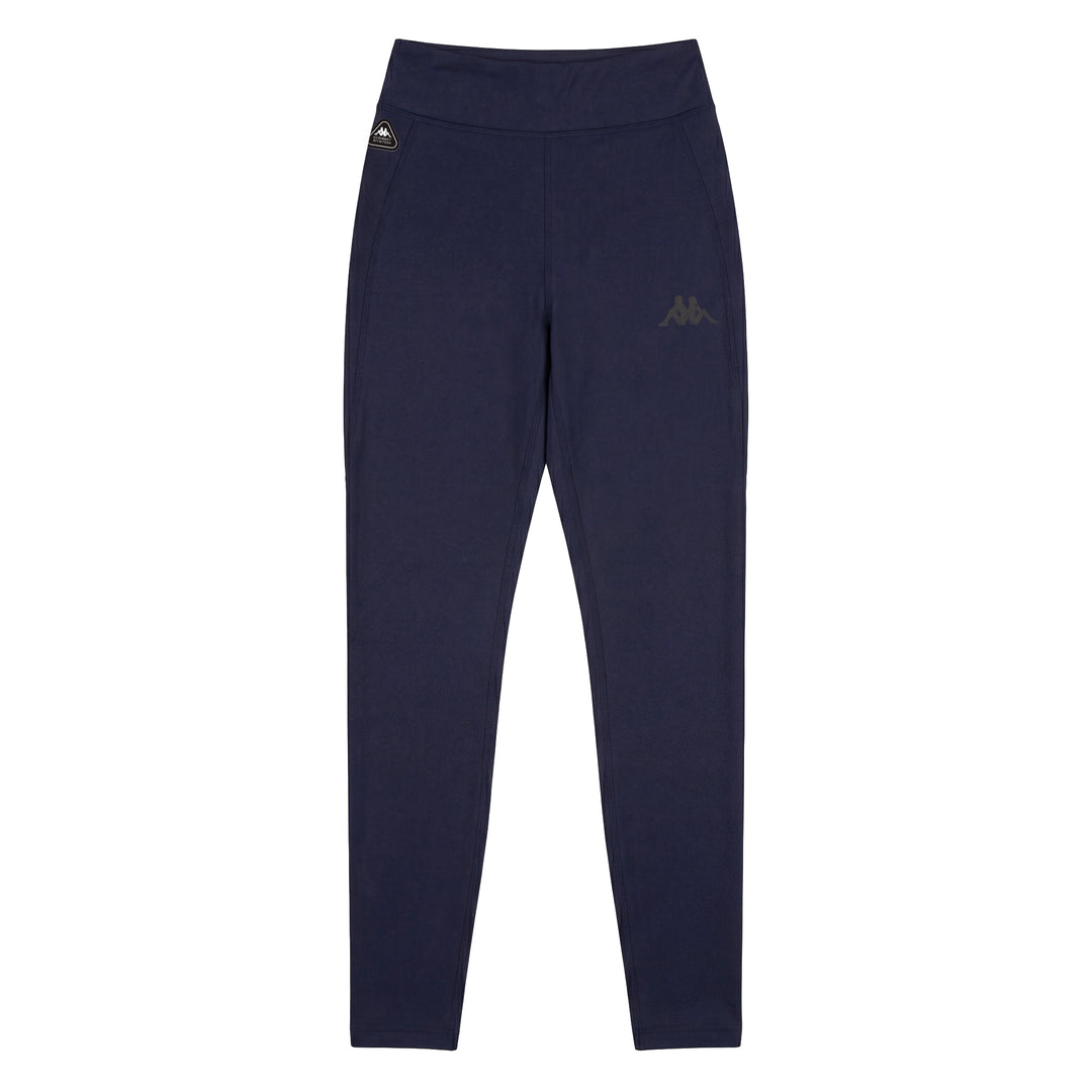 Pantalones de entrenamiento elásticos ajustados al cuerpo para mujer color azul 01