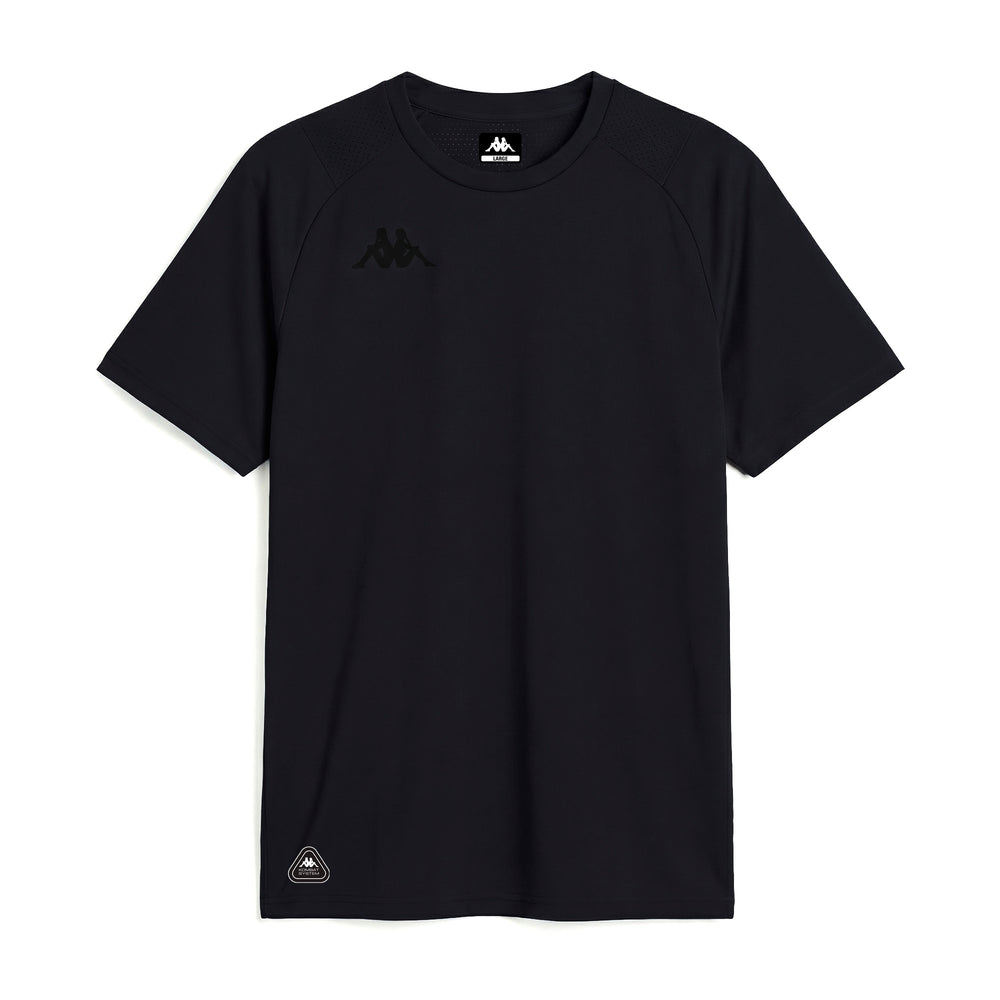 Black Men's Regular Fit Training T-Shirt in Stretch Jersey Fabric 02