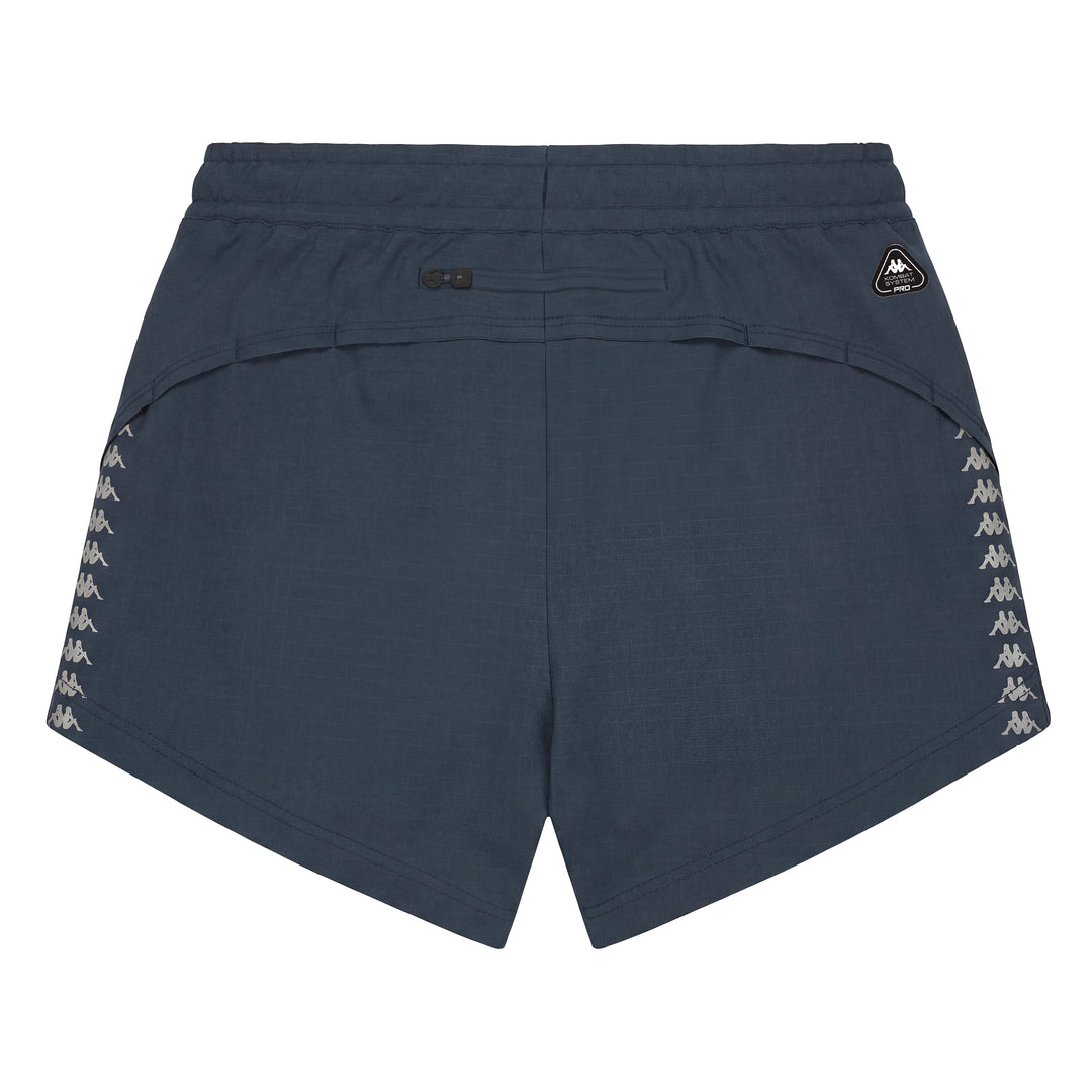 Pantalones cortos deportivos azules de corte regular para mujer en tejido ripstop main