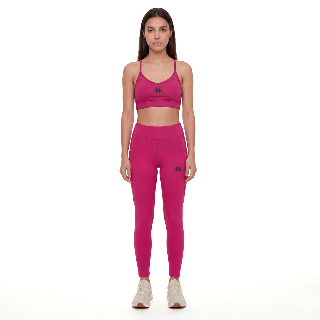 Violet Women's Skin Fit Stretch Training Pants with Mesh Inserts 01