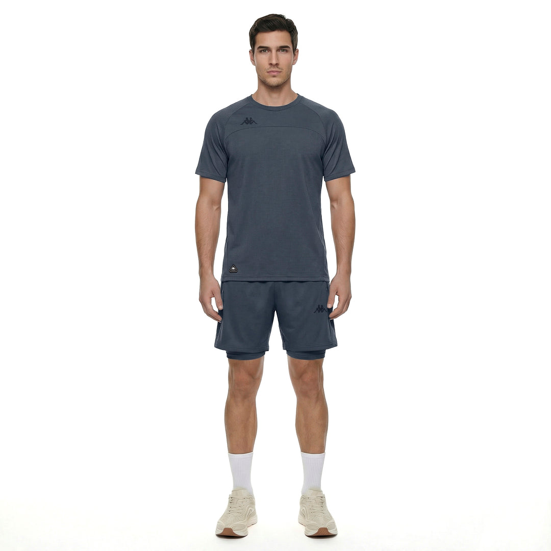 Blue Men's Regular Fit Seamless Training T-Shirt 01