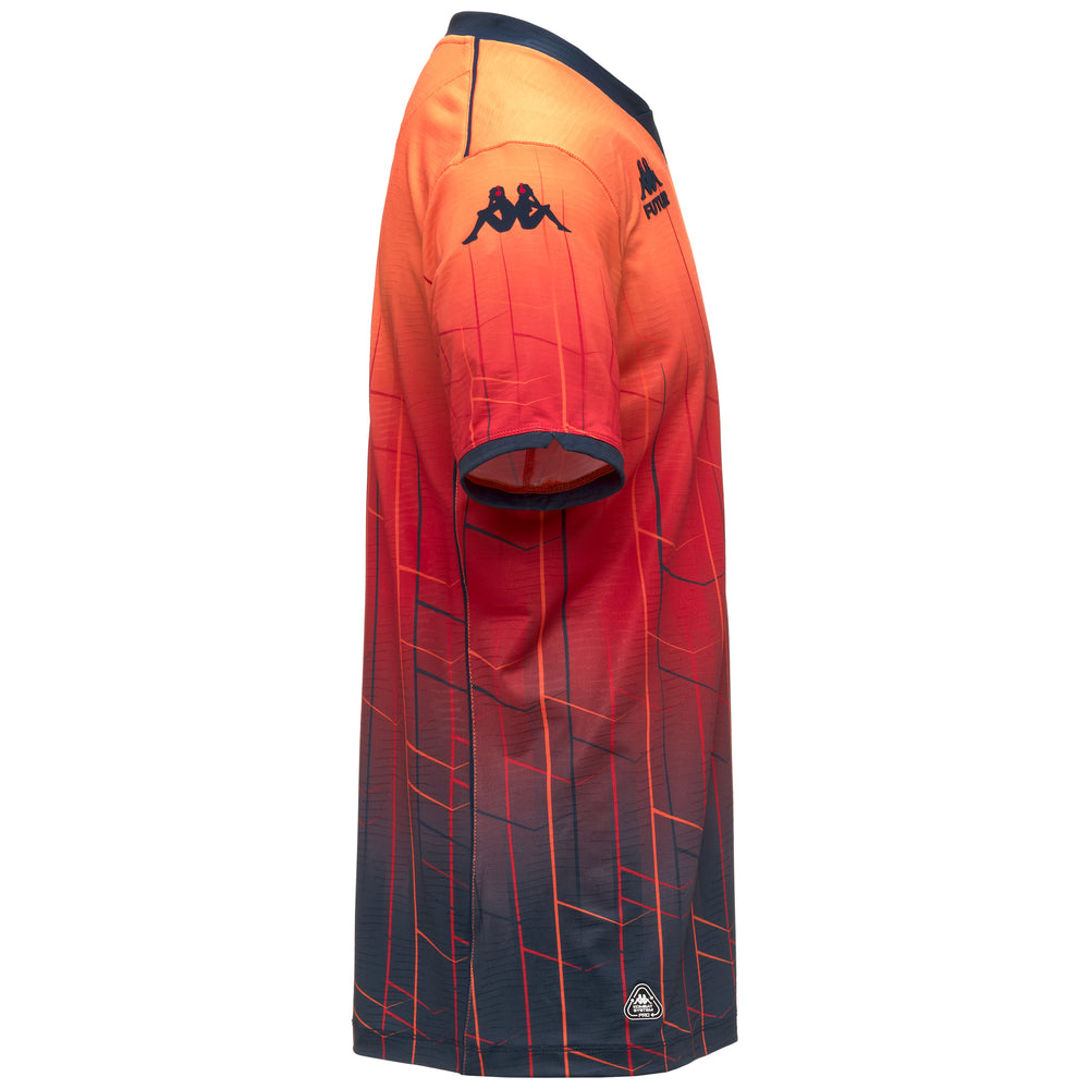 Camiseta de fútbol Genoa Fourth para hombre naranja slim fit de manga corta en tejido jacquard 02