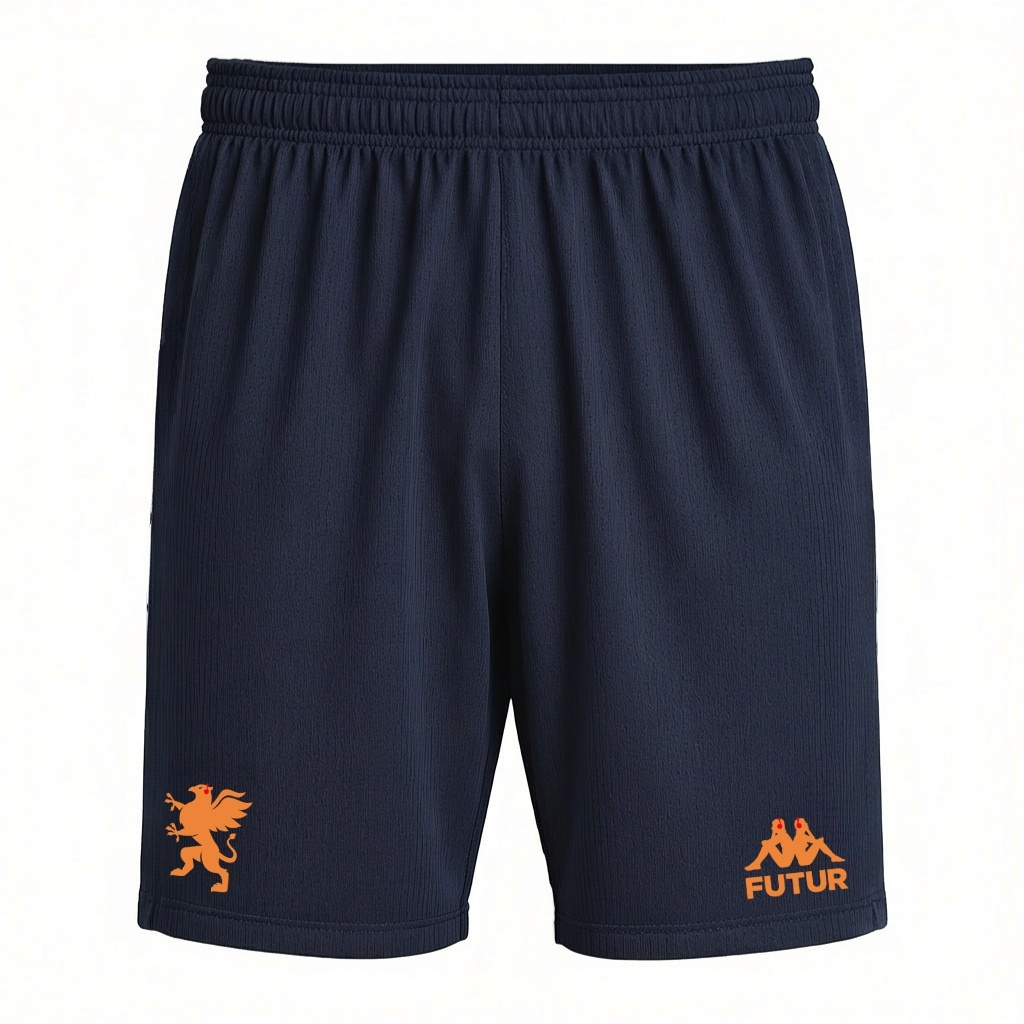 Blue Men's Genoa Football Shorts in Recycled Fabric 01
