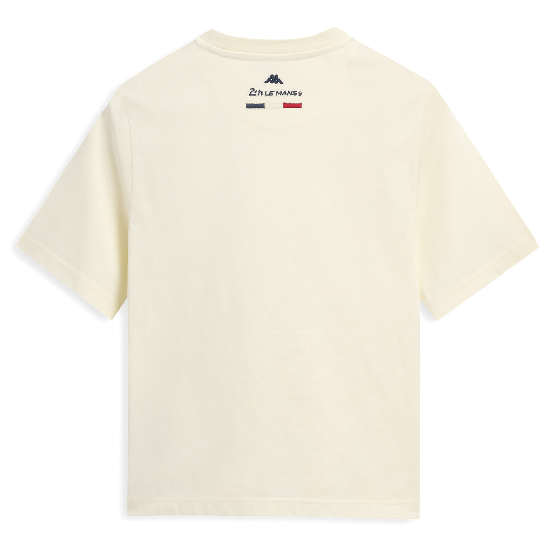 T-shirt beige pour homme, coupe classique décontractée, en jersey de coton main