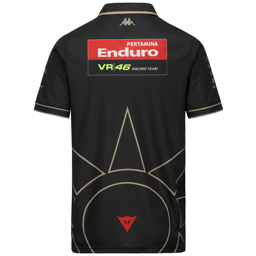 Black Men's Regular Fit Polo Shirt for Motorcycling main