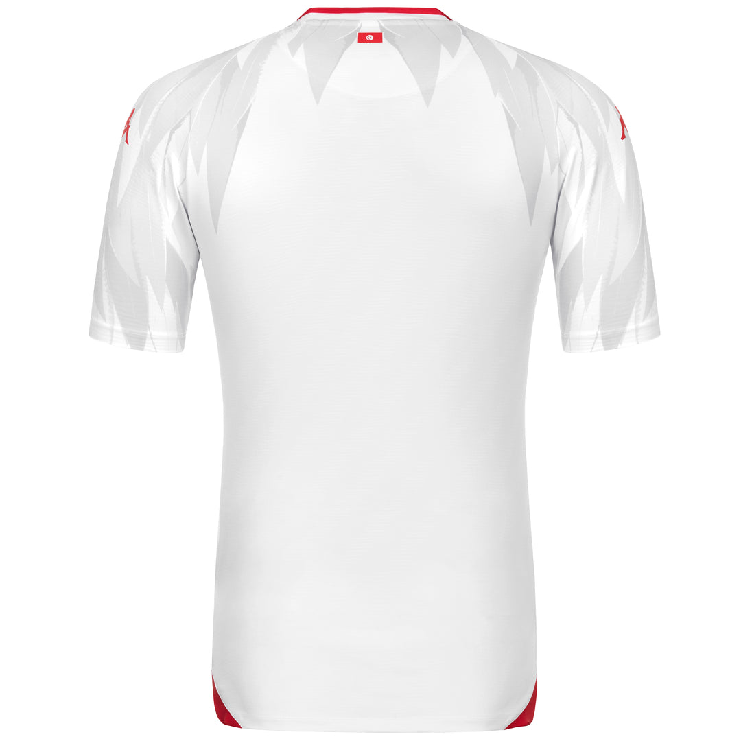 White Men's Tunisia Football Shirt in Regular Fit Recycled Polyester main