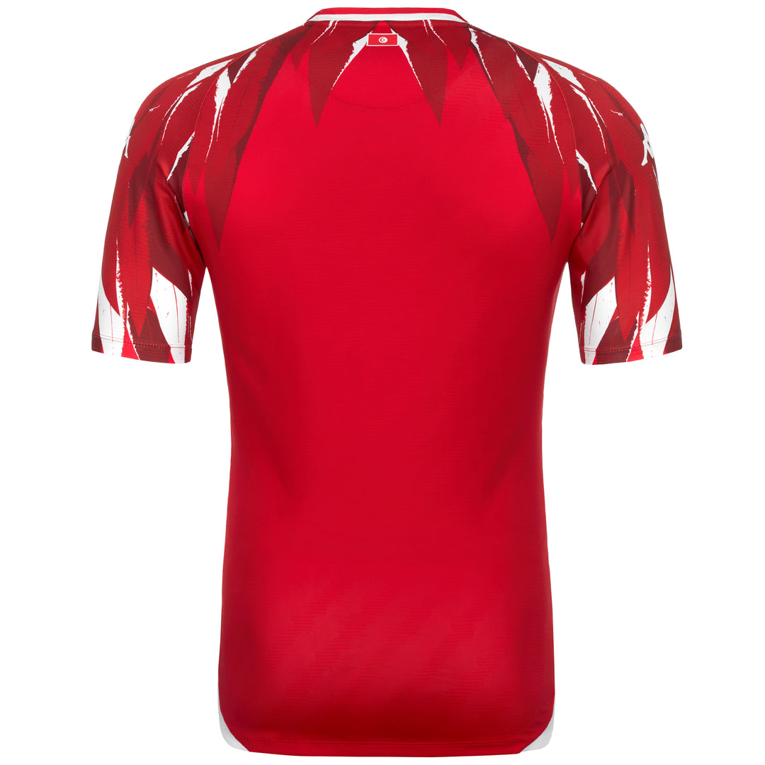 Red Men's Tunisia Football Shirt in Regular Fit Recycled Polyester main