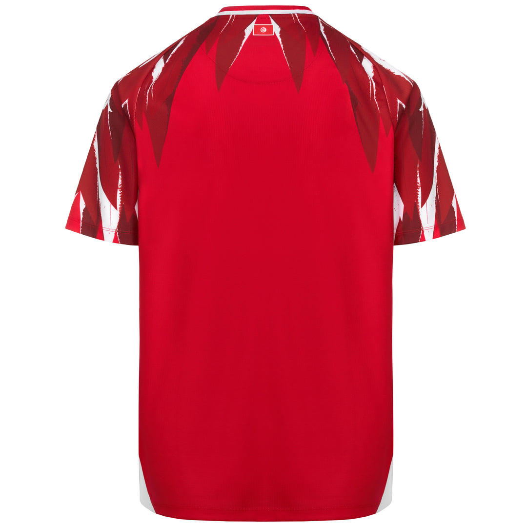 Red Men's Tunisia Football Shirt in Regular Fit Recycled Polyester main