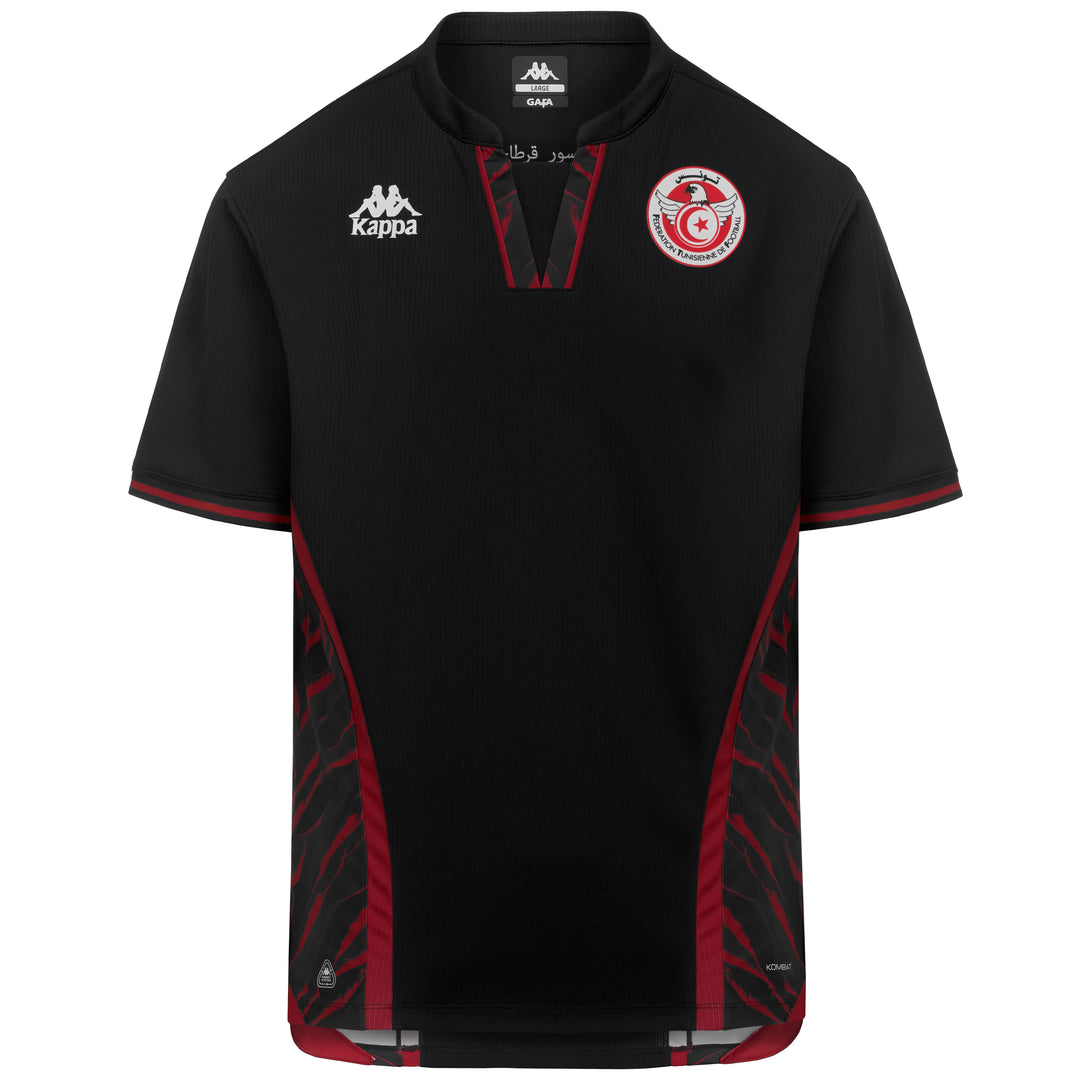 Maillot de football tunisien noir pour homme avec résistance avancée à l'humidité 01