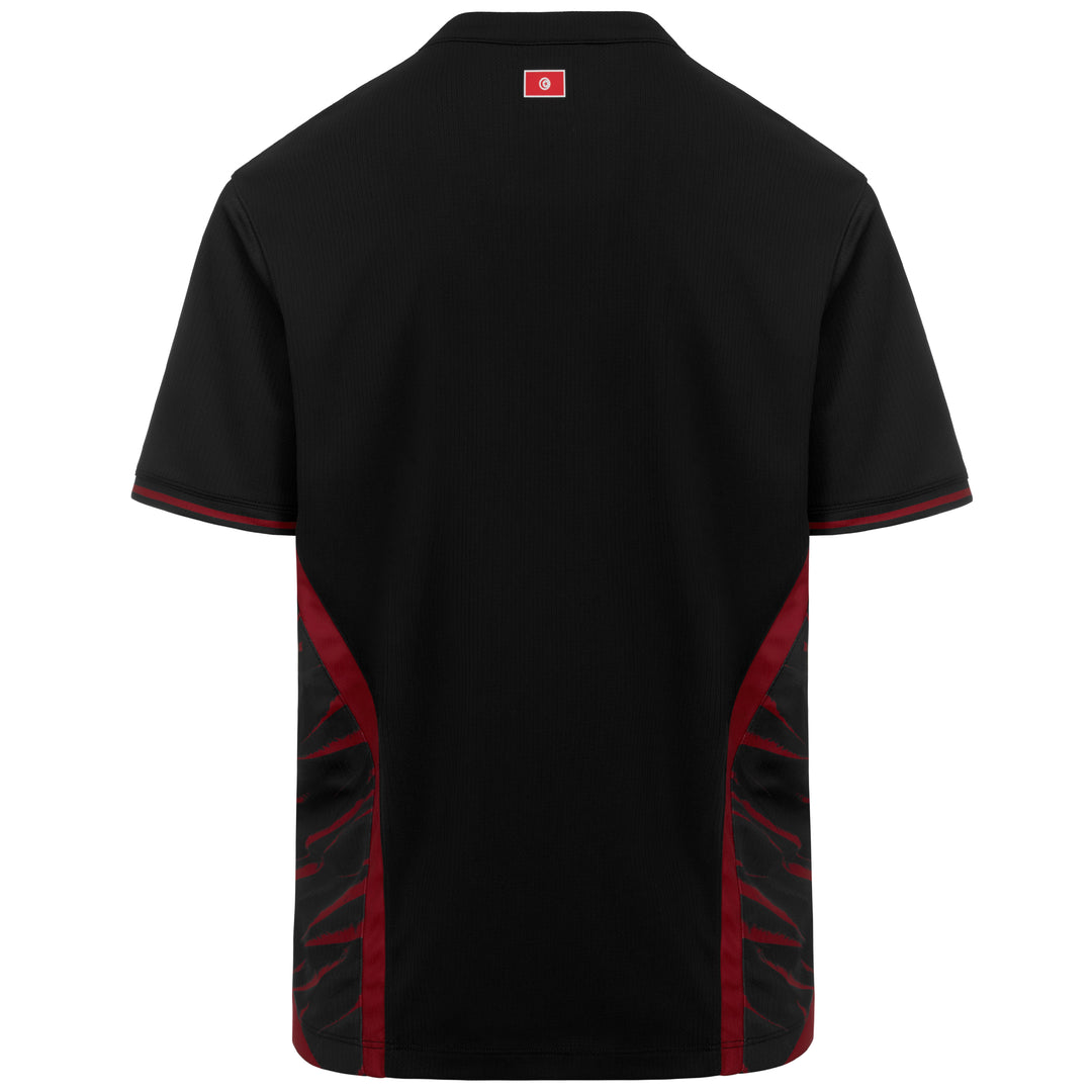 Maillot de football tunisien noir pour homme avec résistance avancée à l'humidité main