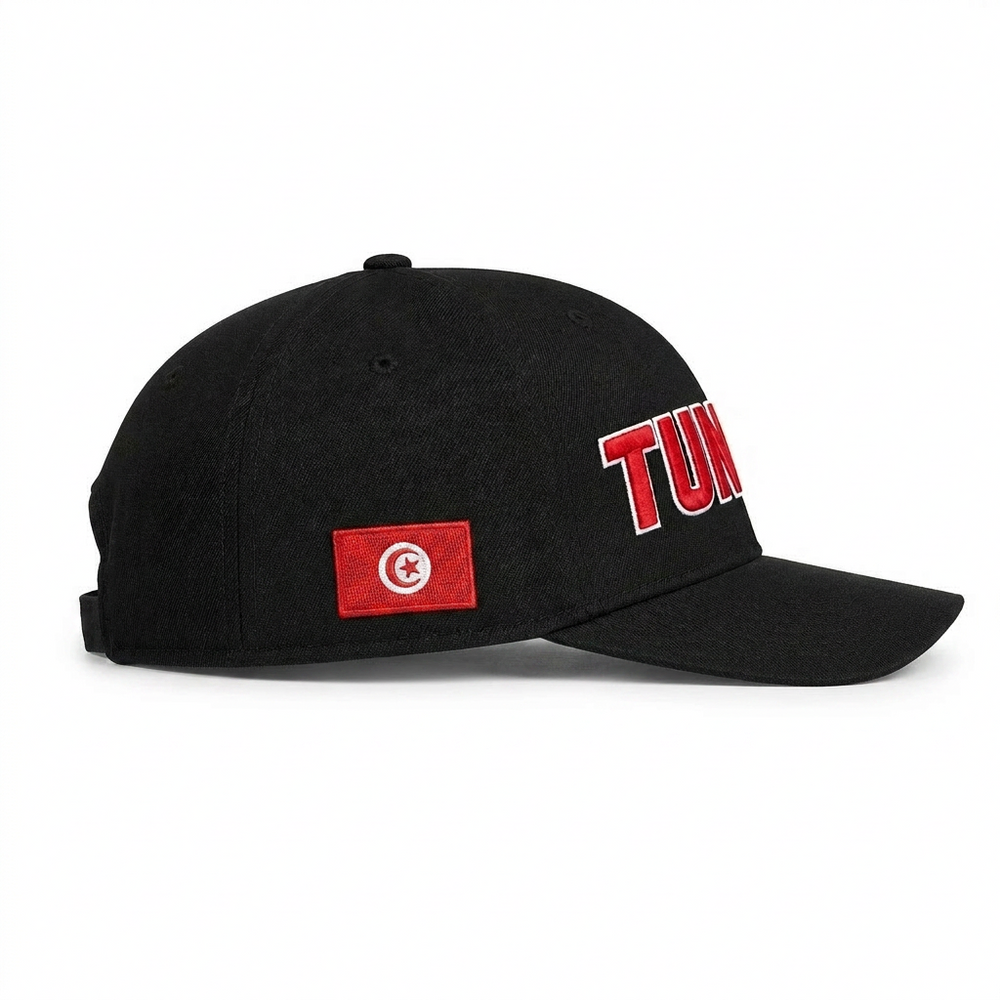 Black Unisex Cotton Cap for Soccer 02