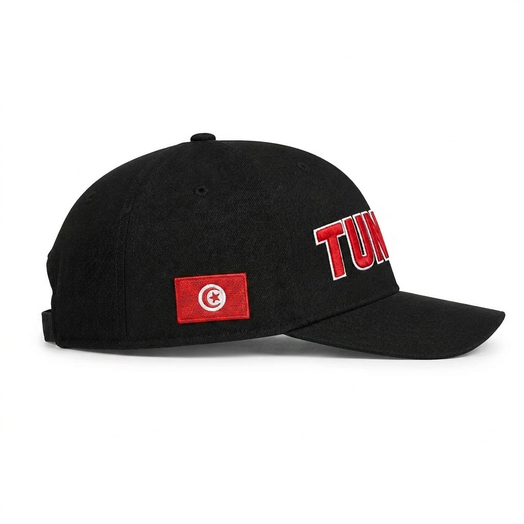 Black Unisex Cotton Cap for Soccer main