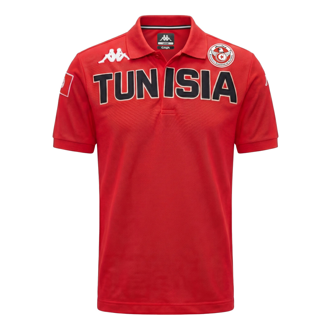 Red Men's Slim Fit Polo Shirt in Piqué Cotton 01