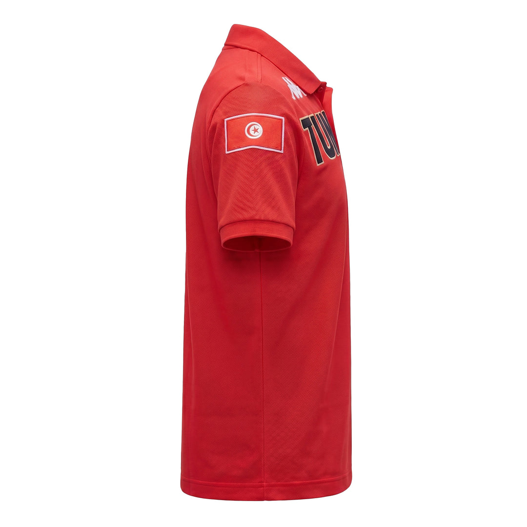 Red Men's Slim Fit Polo Shirt in Piqué Cotton main