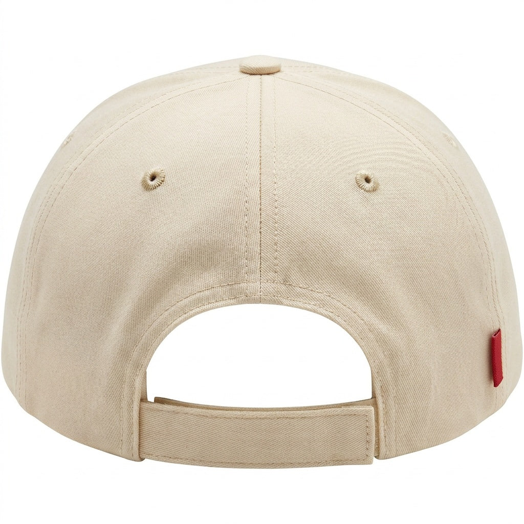 White Unisex Cotton Cap for Soccer main
