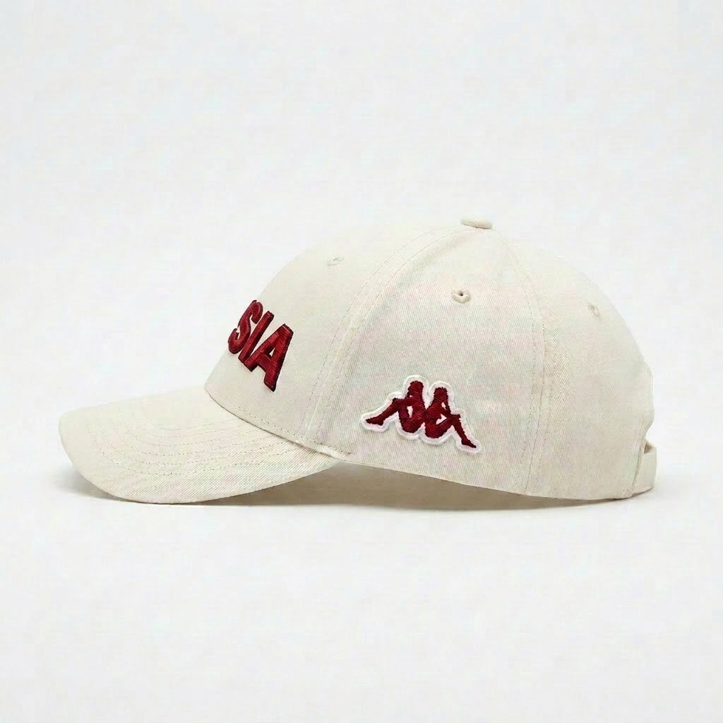 White Unisex Cotton Cap for Soccer main
