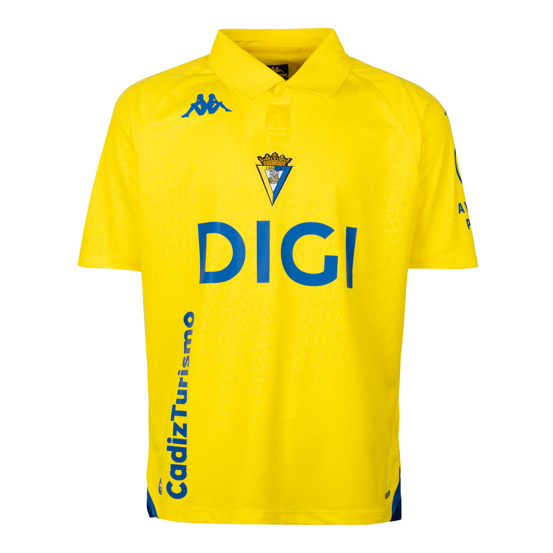 Yellow Men's Cádiz CF Football Jersey in Recycled Polyester 01