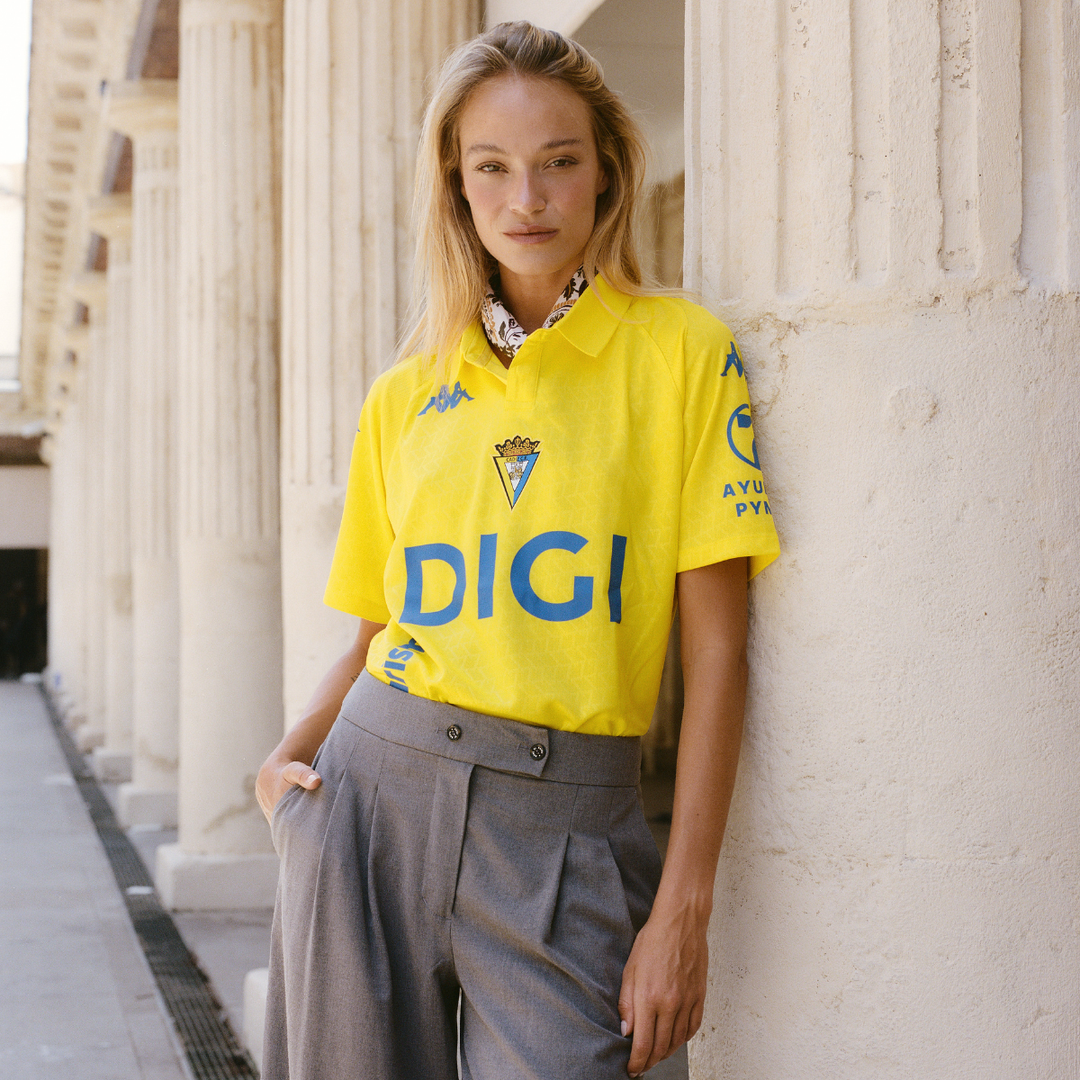 Yellow Men's Cádiz CF Football Jersey in Recycled Polyester main