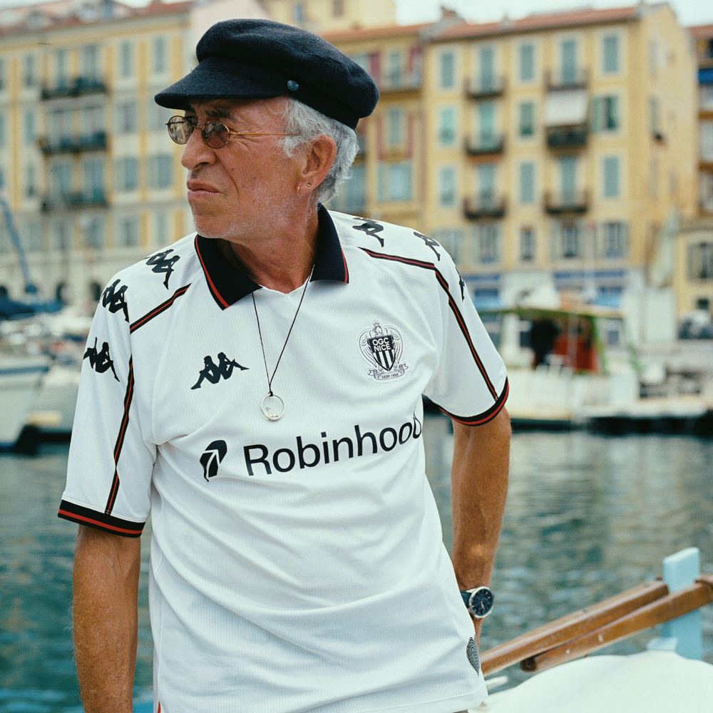 Camiseta de fútbol OGC Nice para hombre, blanca y roja, confeccionada en tela reciclada. 02