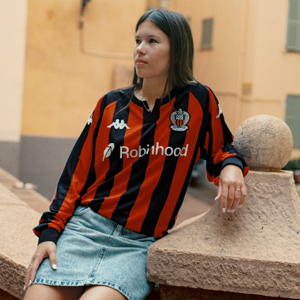 Maillot de sport rouge et noir pour homme du OGC Nice Football 02