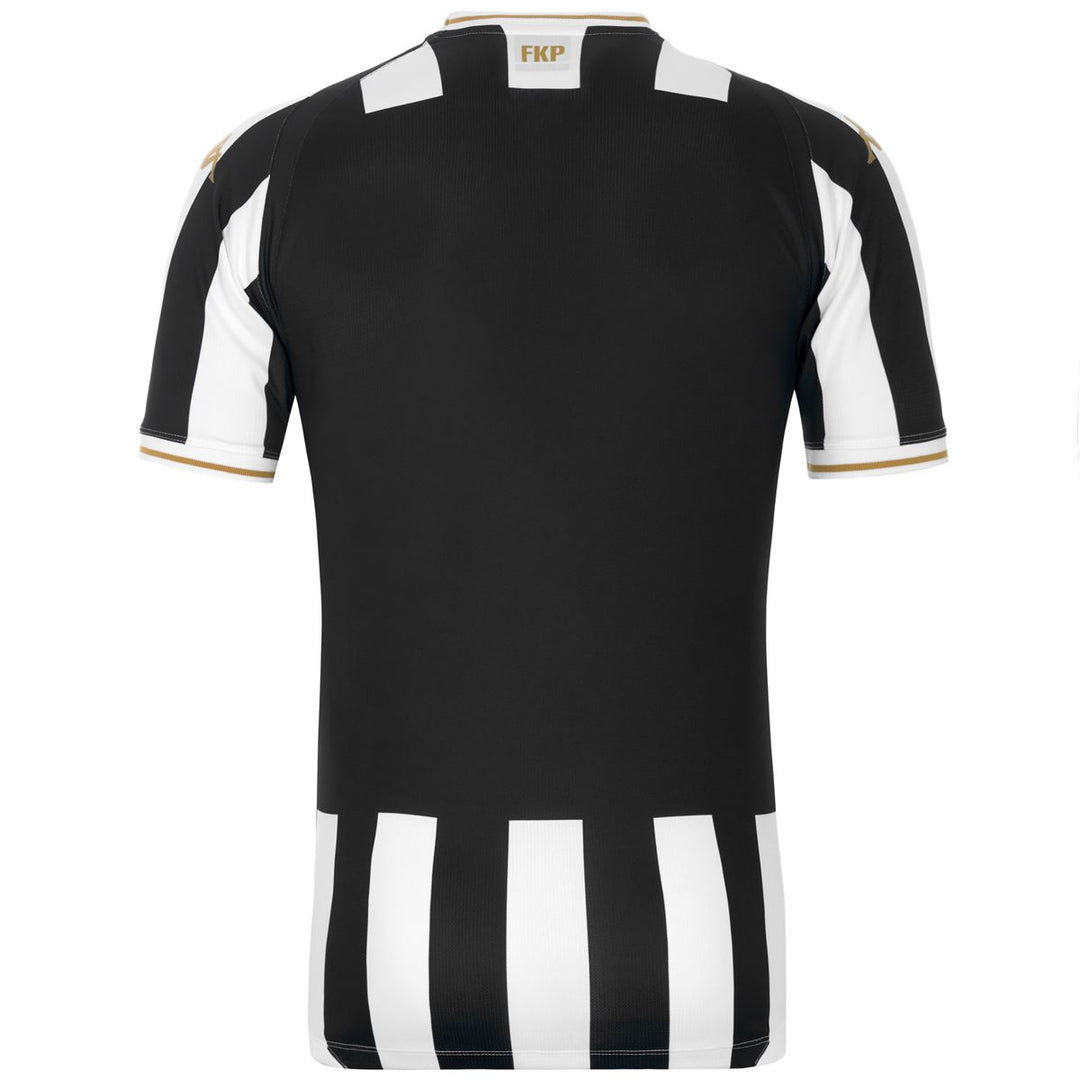 Maillot de sport noir et blanc pour homme en polyester recyclé main