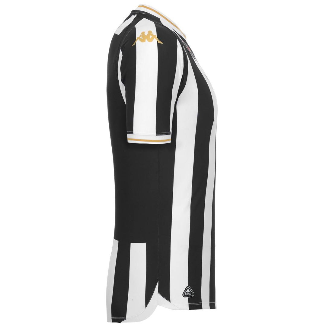Maillot de sport noir et blanc pour homme en polyester recyclé main