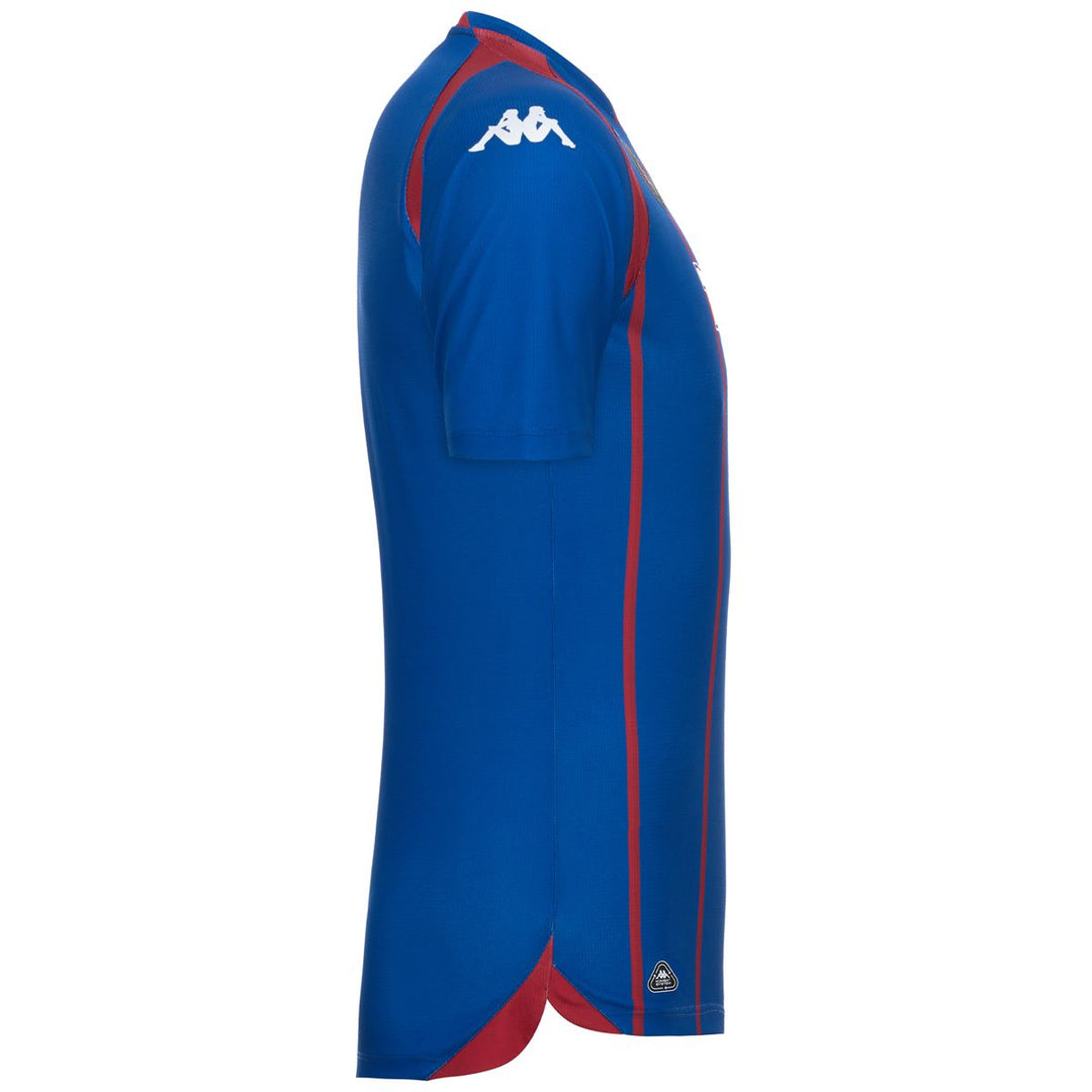Maillot de football Partizan pour homme, bleu et bordeaux, en tissu recyclé main