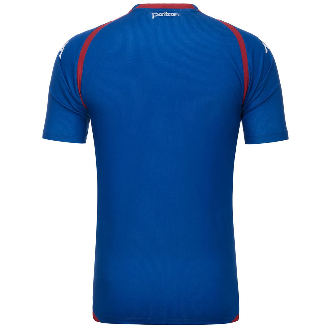 Maillot de football Partizan pour homme, bleu et bordeaux, en tissu recyclé main
